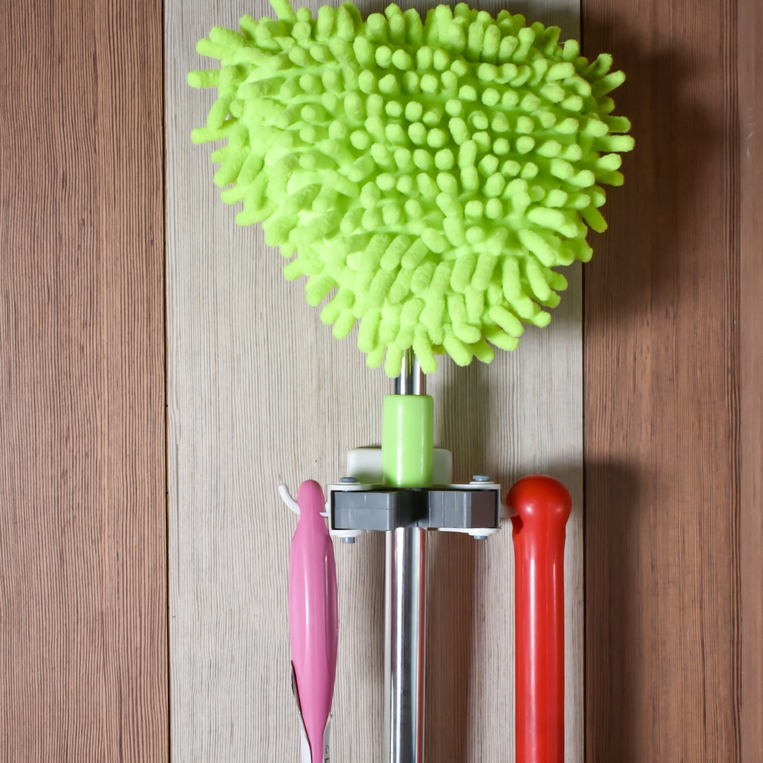 Invisible Mop Hanger used in all kinds of place like houses, offices, general stores for holding and hanging various mops and stuffs easily. thumbnail 7