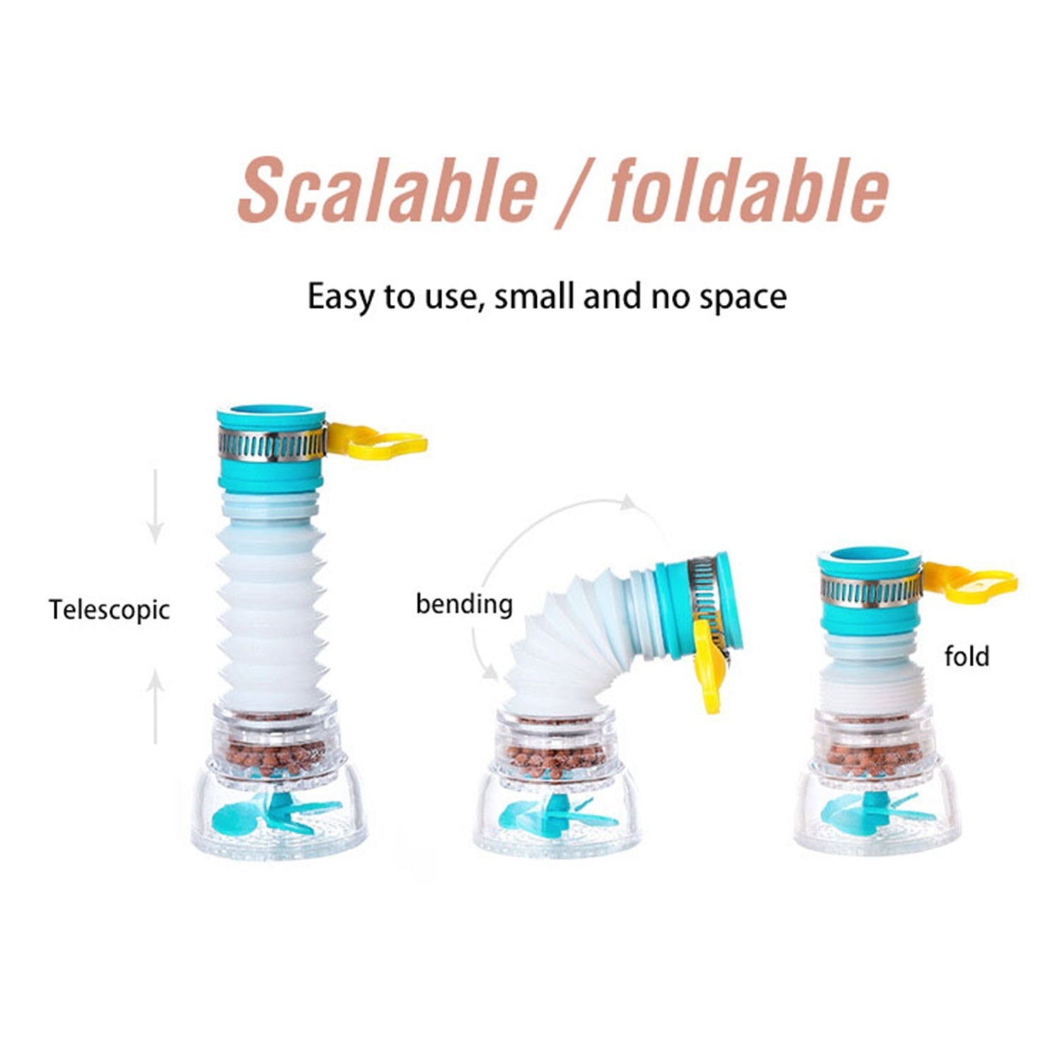 360 Degree Water Saving Faucet Expandable Water Valve Splash Regulator thumbnail 6