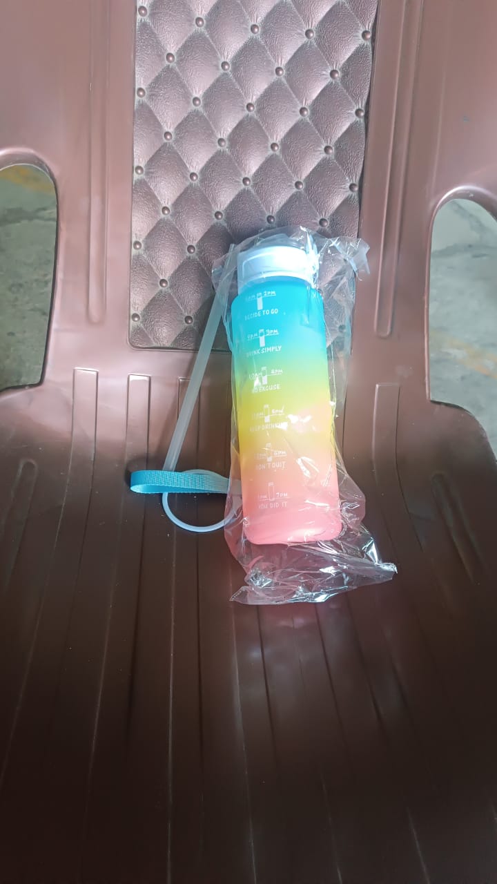 Motivational Water Bottle with Straw & Time Marker - Leakproof Tritan Portable Gym Bottle for Sports, Hiking & Camping thumbnail 8