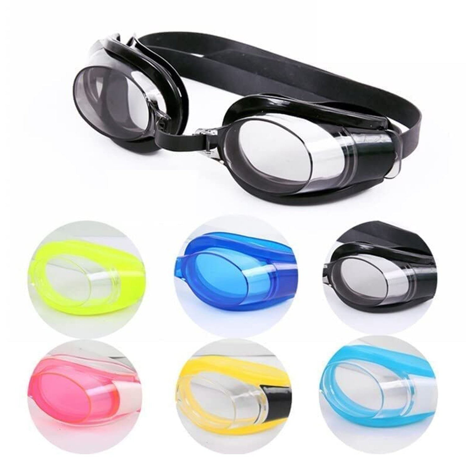 Swimming Goggles with Ear & Nose Plugs, Adjustable, Anti-Fog & Waterproof thumbnail 3