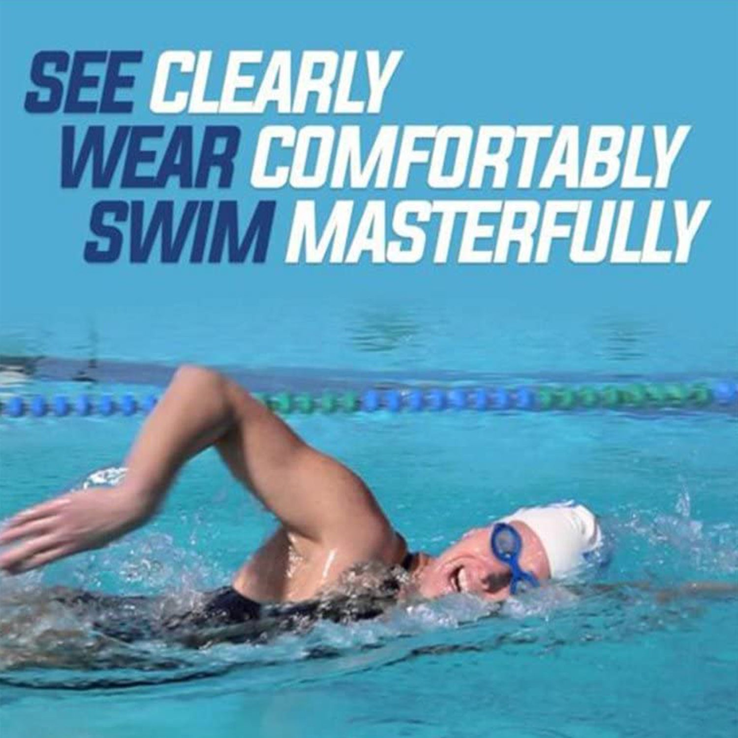 Swimming Goggles with Ear & Nose Plugs, Adjustable, Anti-Fog & Waterproof thumbnail 8