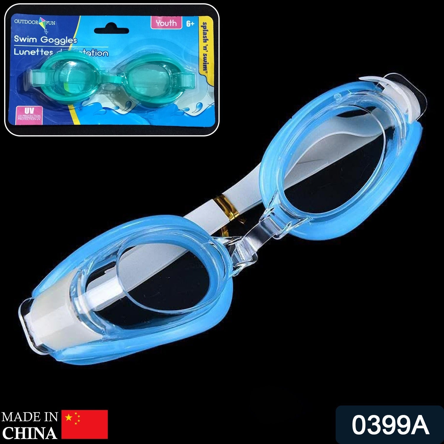 Anti-Fog Waterproof Adjustable Swimming Goggles thumbnail 2