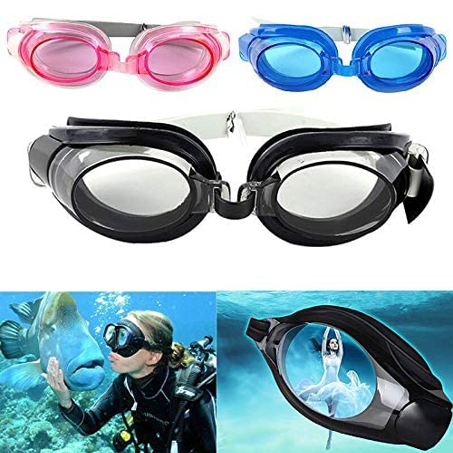 Anti-Fog Waterproof Adjustable Swimming Goggles thumbnail 7