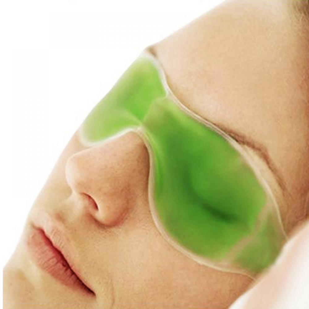 Cold Eye Mask with Stick-on Straps (Green) thumbnail 3