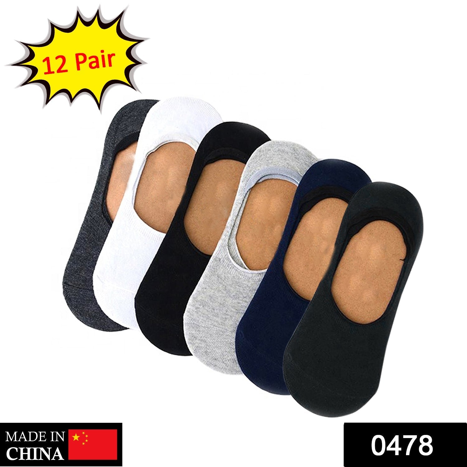 Mens Invisible Socks (12 Pair) thumbnail 8