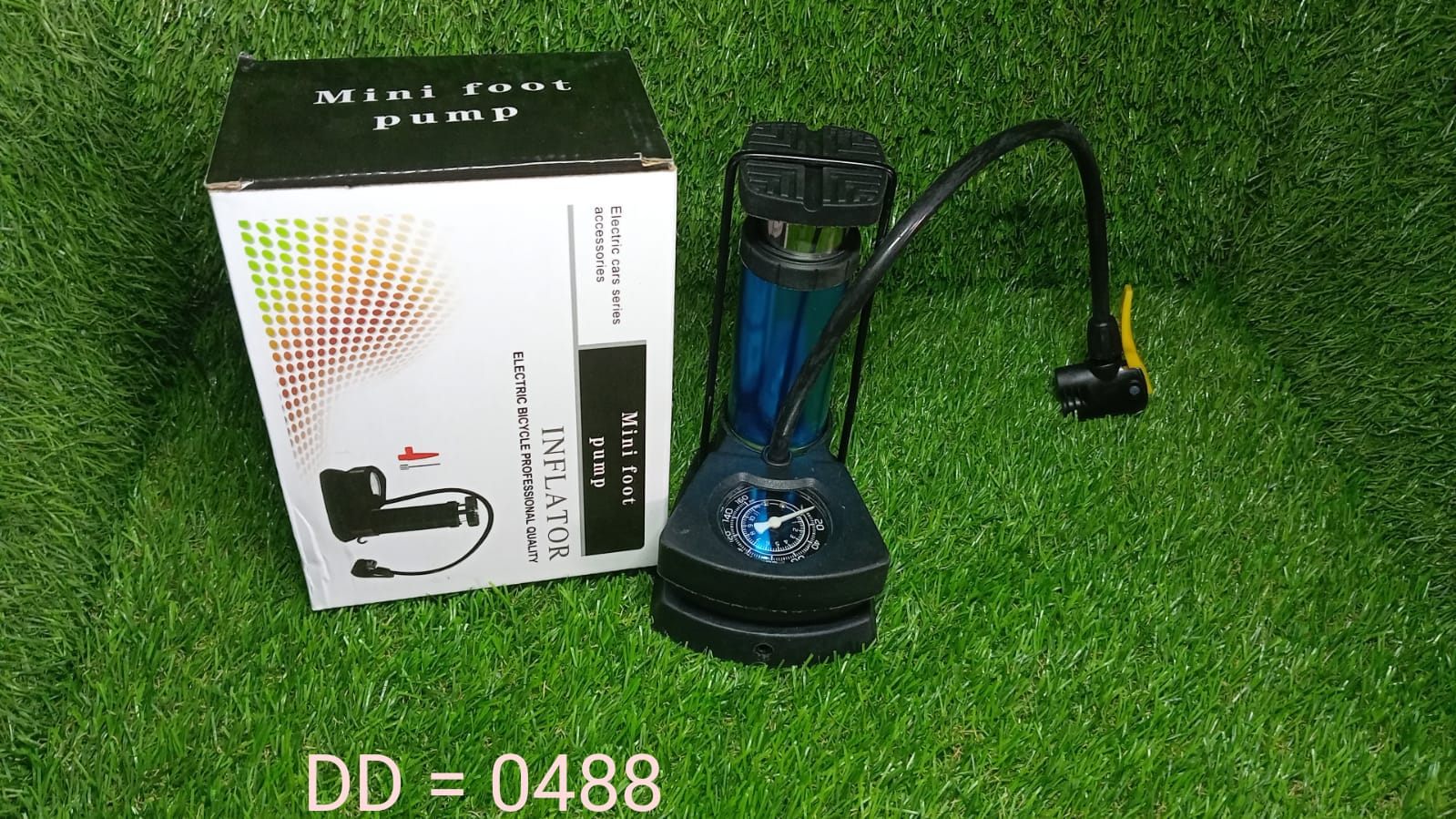 Mini Foot Pump Inflator For Bike and car thumbnail 6