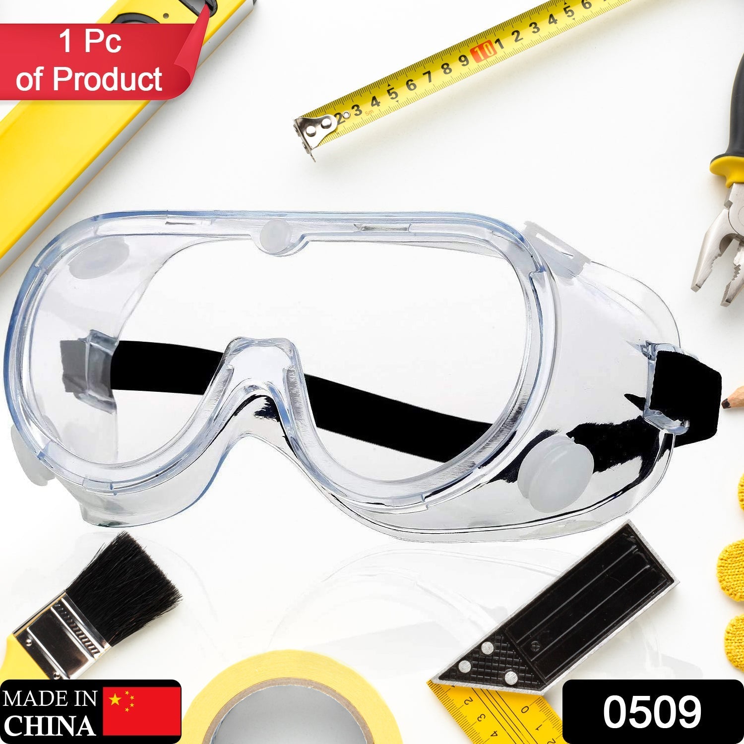 Safety Goggles, Technic Safety Goggles Protection for Classroom Home & Workplace Prevent The Impact of Dust Droplets Gas Protection Glass thumbnail 2