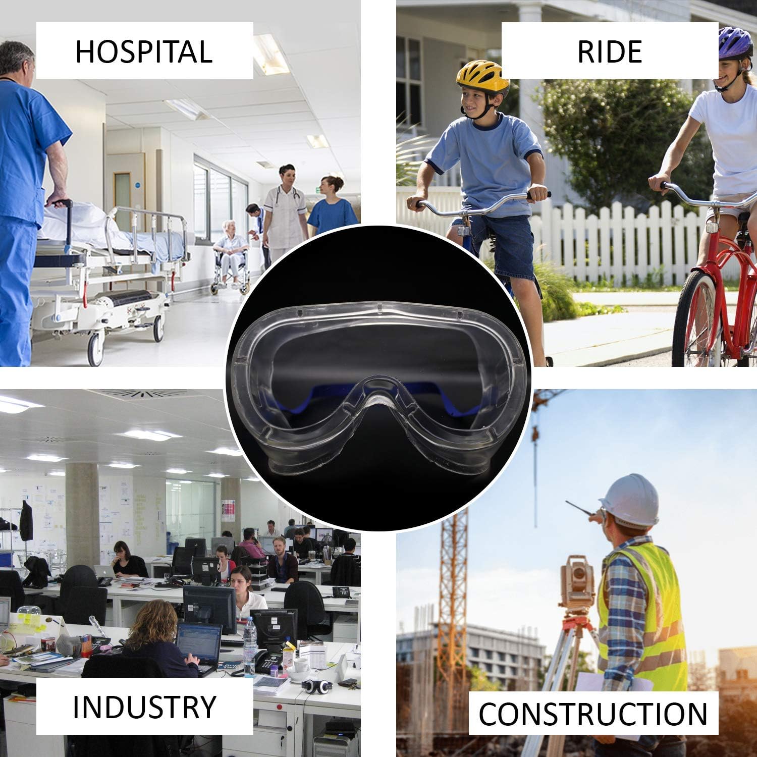 Safety Goggles, Technic Safety Goggles Protection for Classroom Home & Workplace Prevent The Impact of Dust Droplets Gas Protection Glass thumbnail 5