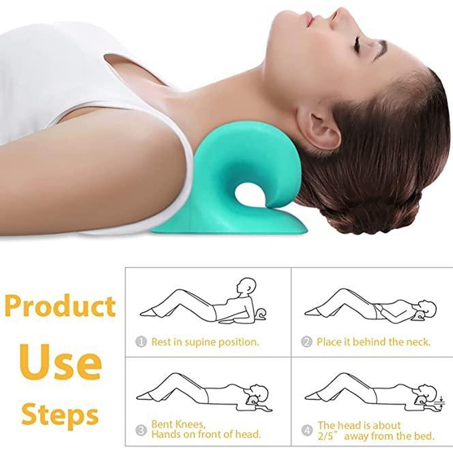 Neck Relaxer Cervical Pillow Ã¢â‚¬â€œ Neck & Shoulder Pain Relief, Acupressure Massage, Medical Grade, Orthopaedic Recommended thumbnail 5