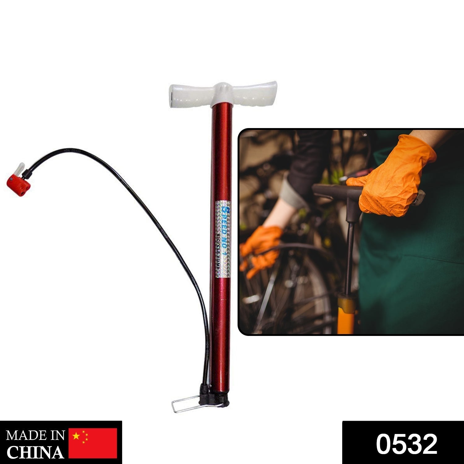Multipurpose Air Pump (Use for Car ,Bicycles ,Scooters ,Balls, Bikes) (MOQ :- 6 Pc) thumbnail 2