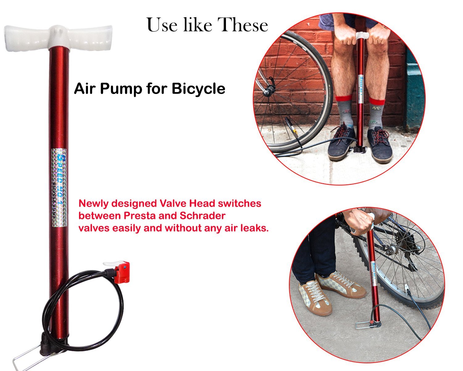 Multipurpose Air Pump (Use for Car ,Bicycles ,Scooters ,Balls, Bikes) (MOQ :- 6 Pc) thumbnail 5