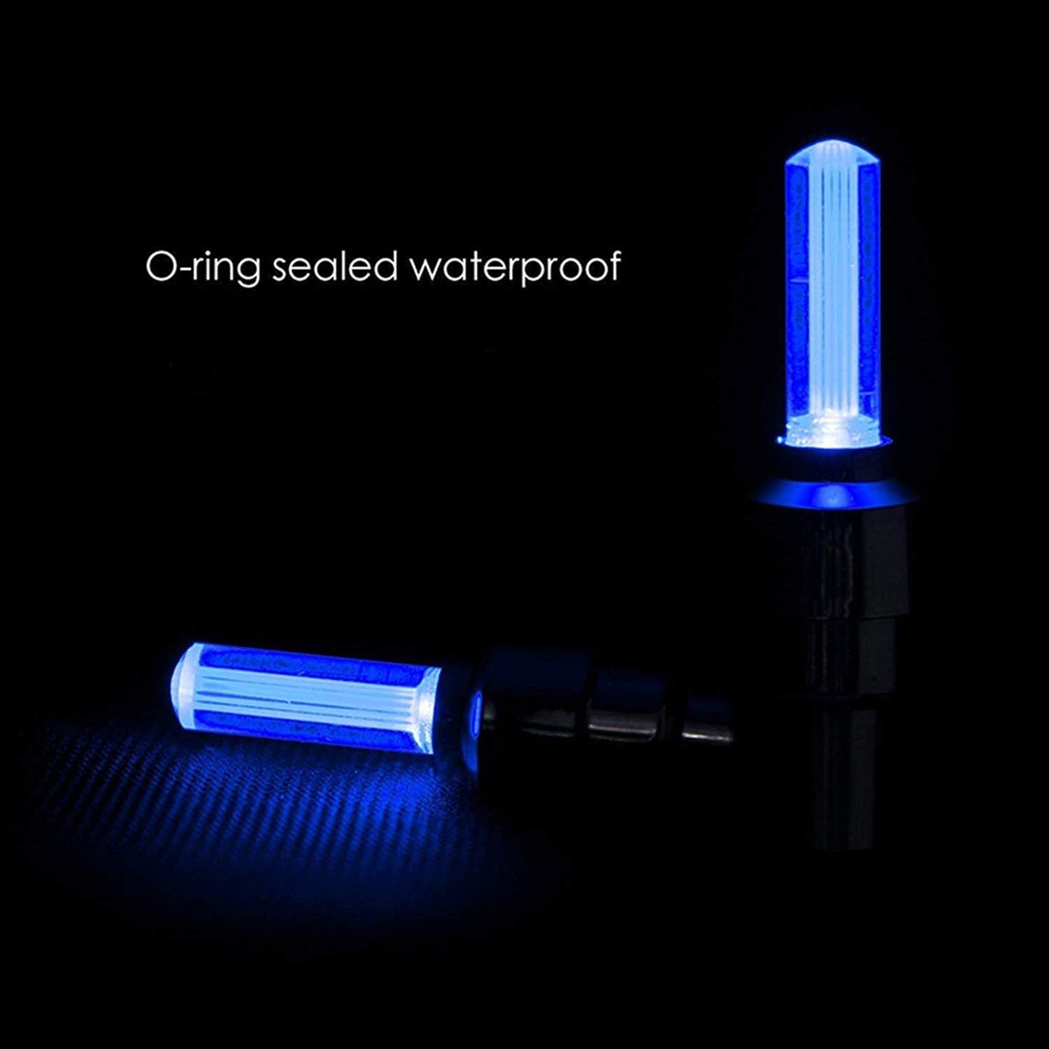 LED Flash Light lamp tyre Wheel Valve Sealing caps (2 Pc / Mix Color) thumbnail 7