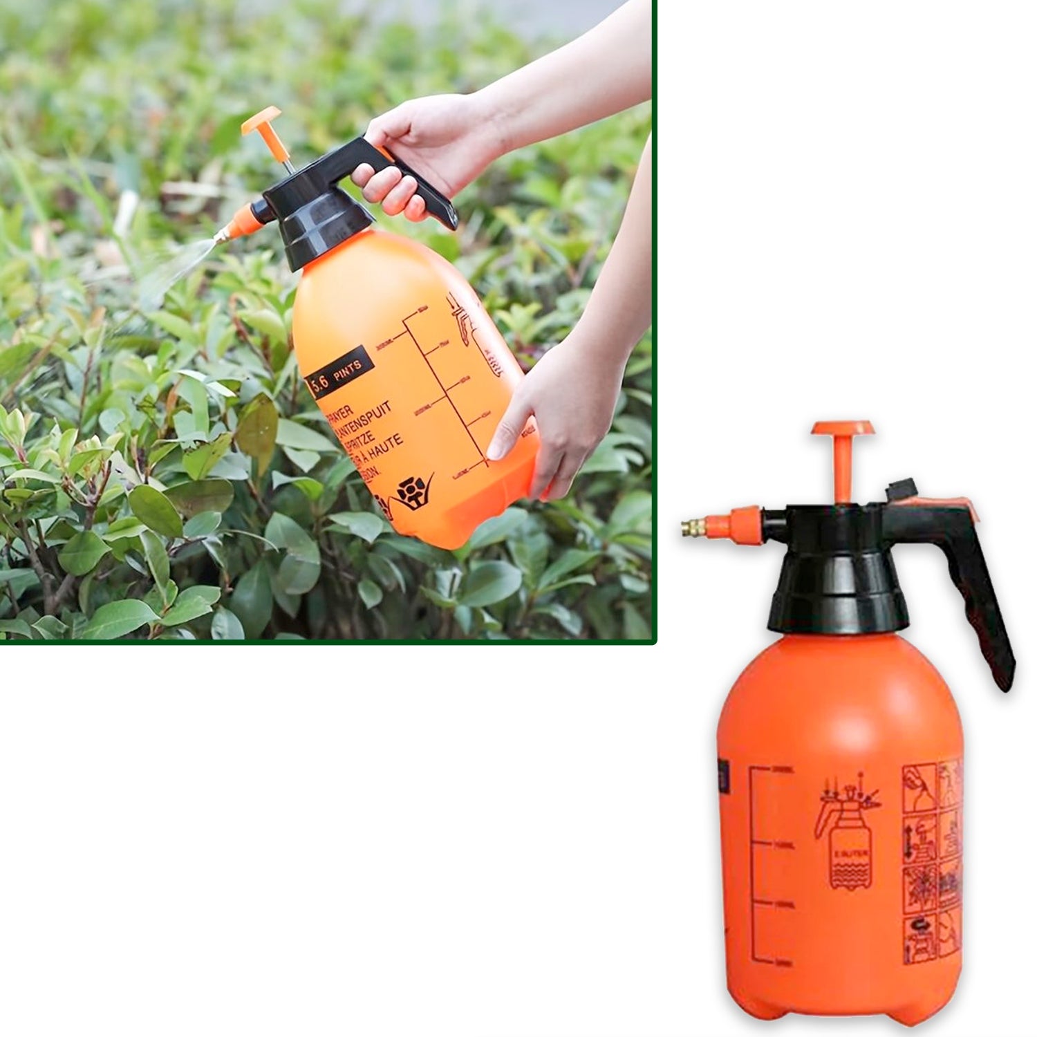Water Sprayer Hand-held Pump Pressure Garden Sprayer - 2 L (Mix Color) thumbnail 8