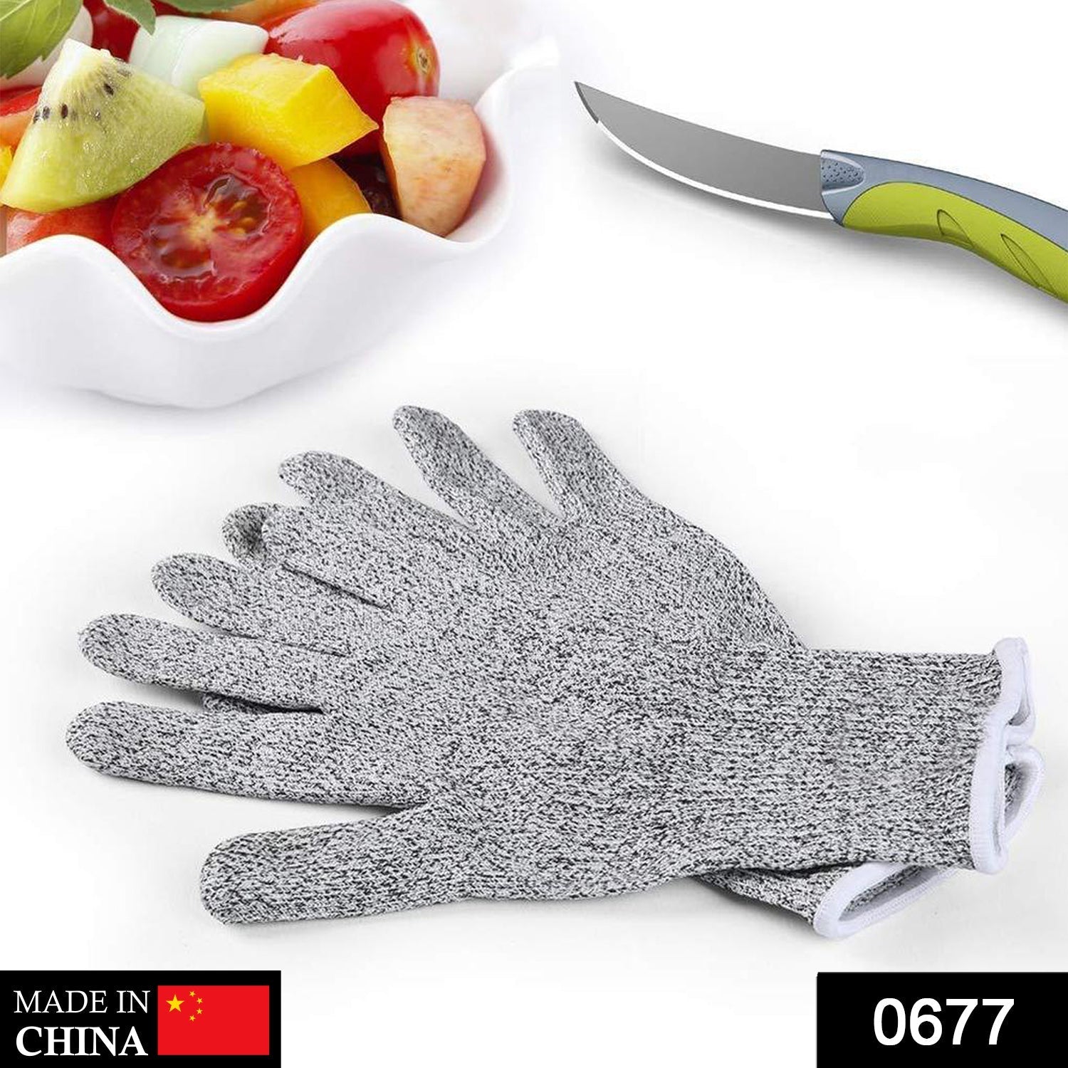 Anti Cutting Resistant Hand Safety Cut-Proof Protection Gloves (Multicolour) thumbnail 2