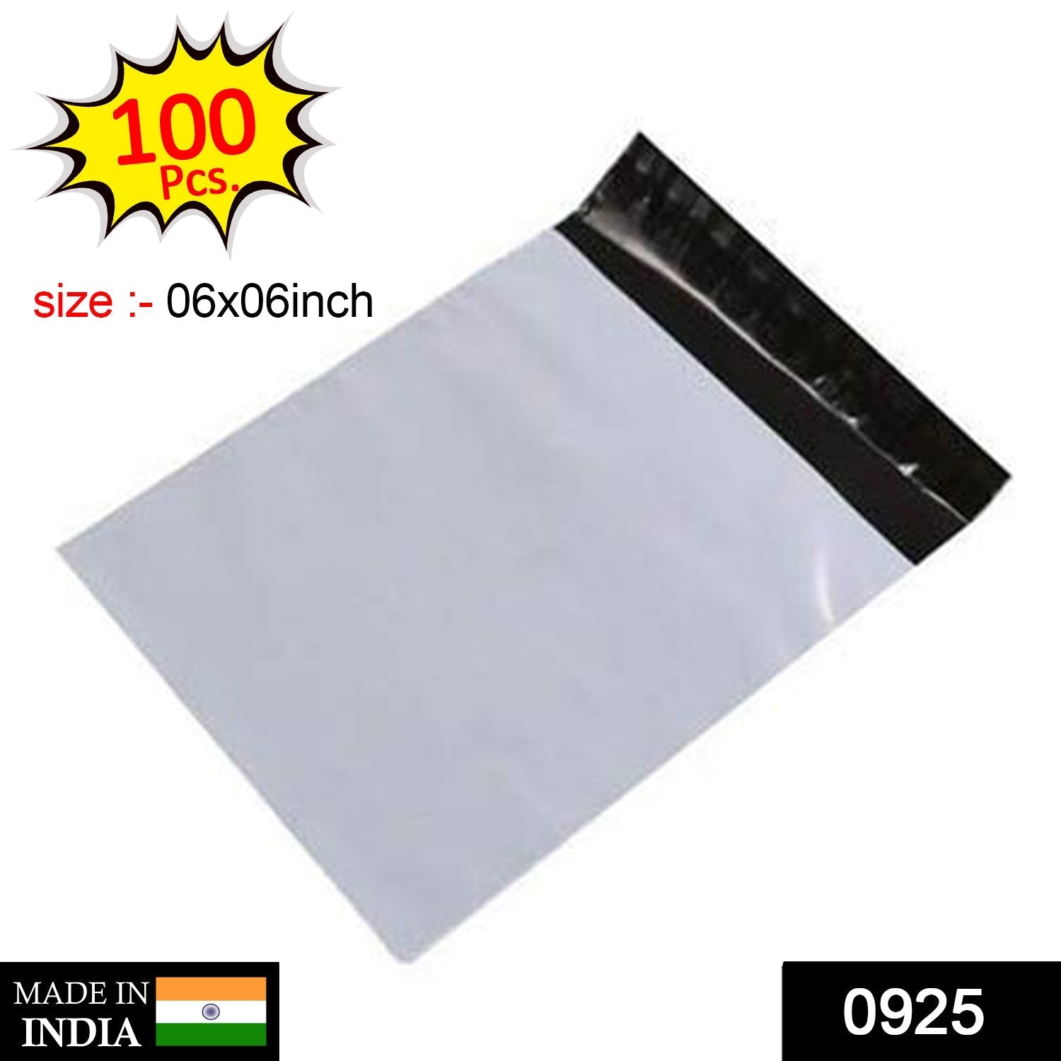 Tamper Proof Courier Bags (06X06 inch) Pack of 100Pcs thumbnail 2