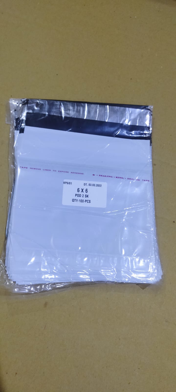 Tamper Proof Courier Bags (06X06 inch) Pack of 100Pcs thumbnail 7