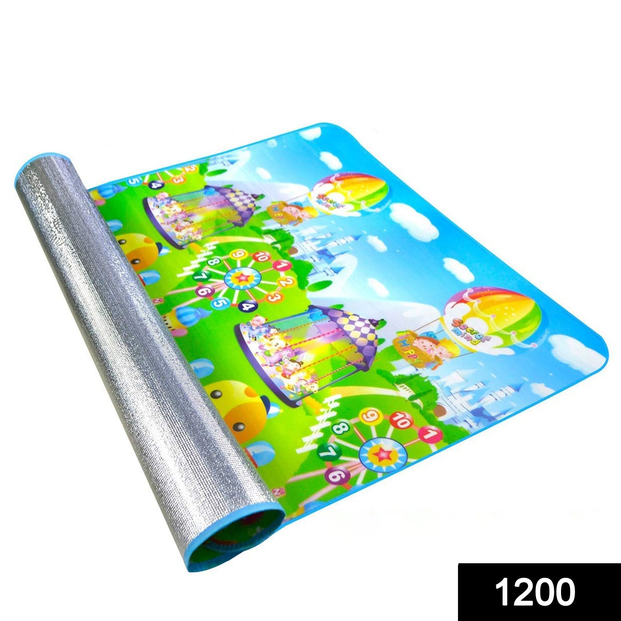 Waterproof Single Side Baby Play Crawl Floor Mat for Kids Picnic School Home (Size 180 x 115) thumbnail 2