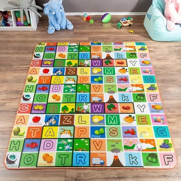 Waterproof Single Side Baby Play Crawl Floor Mat for Kids Picnic School Home (Size 180 x 115) thumbnail 4