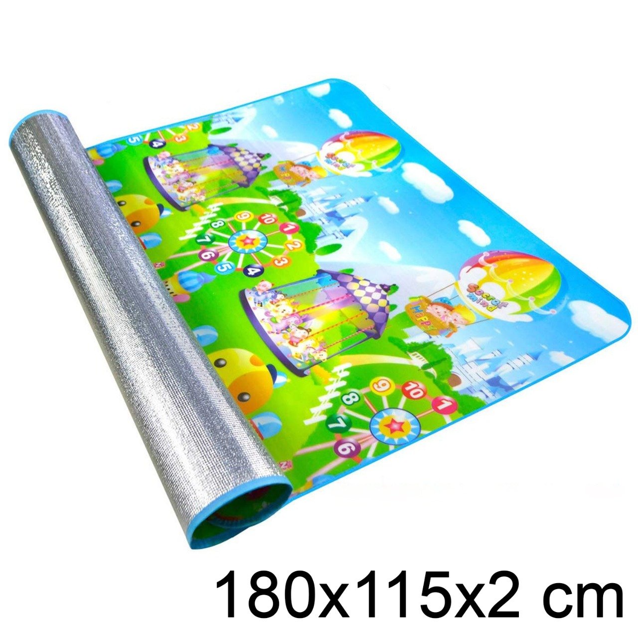 Waterproof Single Side Baby Play Crawl Floor Mat for Kids Picnic School Home (Size 180 x 115) thumbnail 5