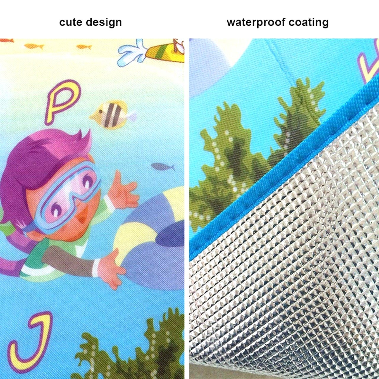Waterproof Single Side Baby Play Crawl Floor Mat for Kids Picnic School Home (Size 180 x 115) thumbnail 7