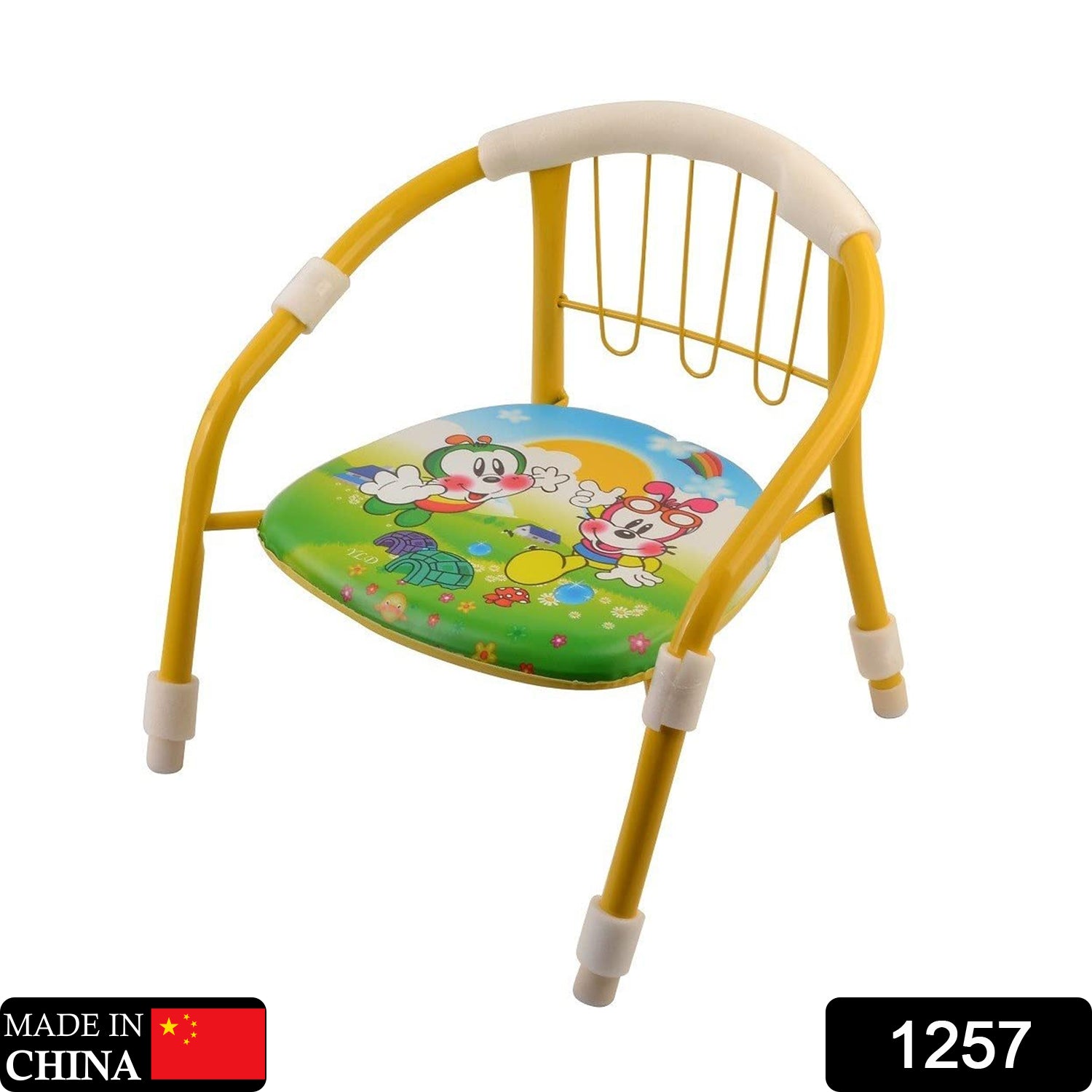 Multicolor Cartoon Design Baby Chair with Metal Backrest Frame & Sound Seated Soft Cushion for kids & Toddlers (MOQ - 4 pcs) thumbnail 2