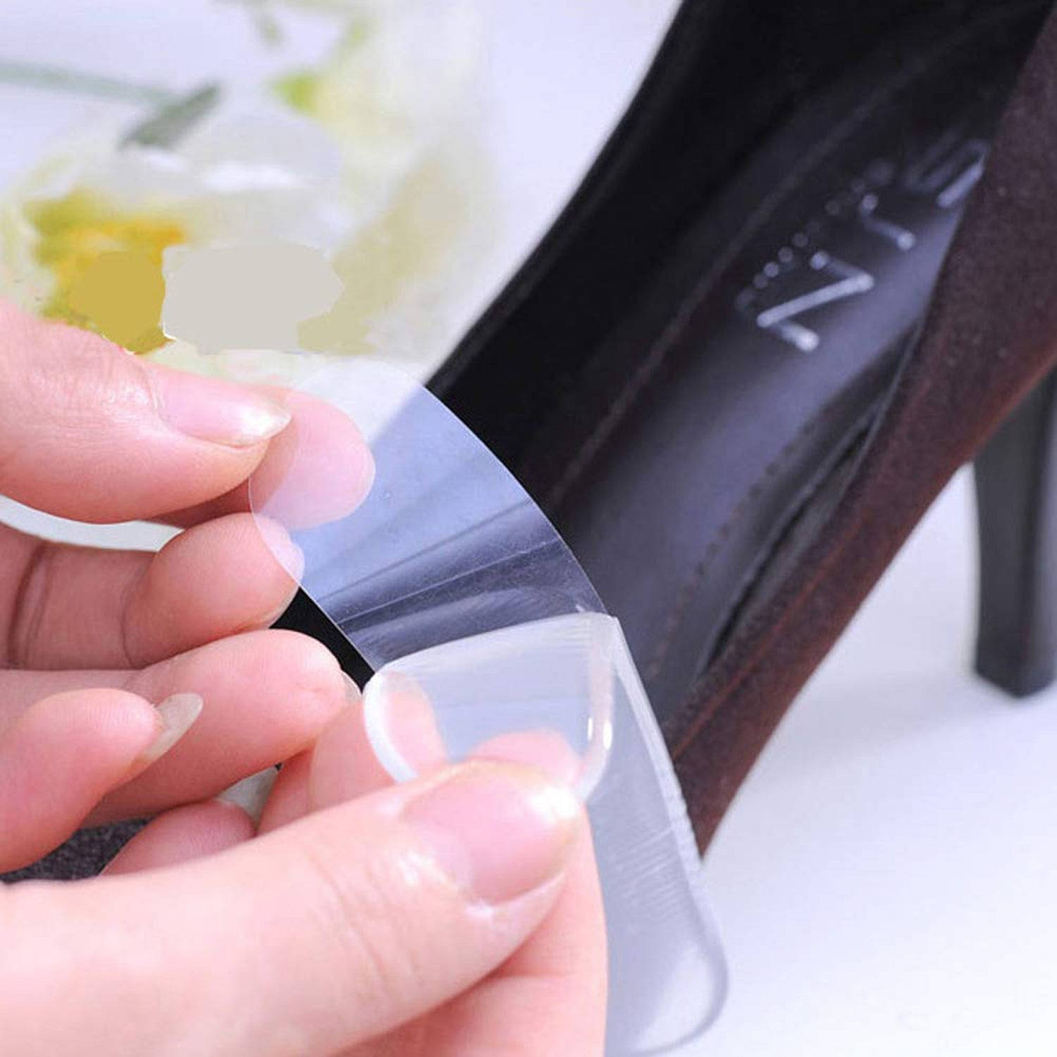 Fabric Sticky Shoe Back Heel Insoles Protector Liner thumbnail 7