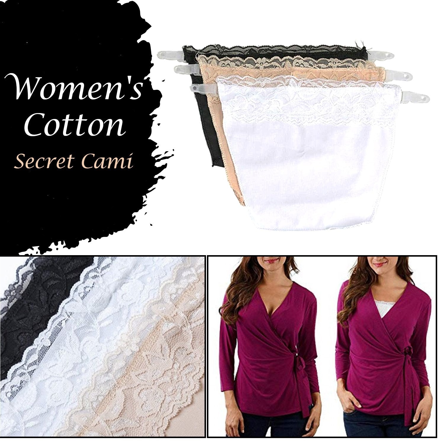 Women's Cotton Secret Cami thumbnail 6