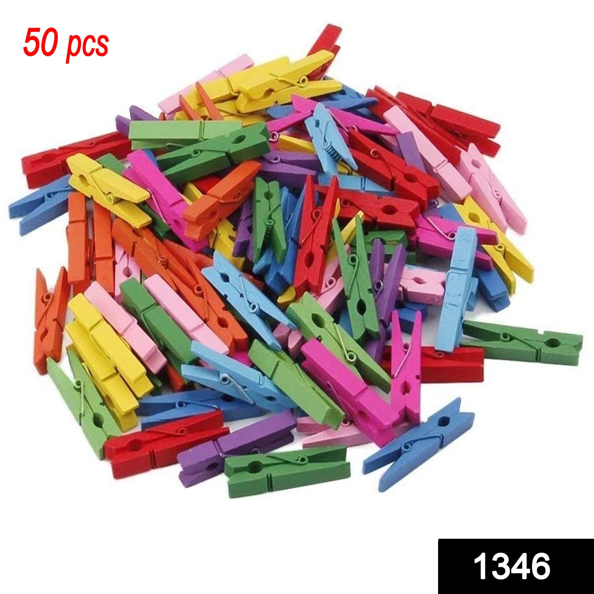 Wooden Clips for Photo Hanging & Home Decoration Pin Clips (Pack of 50) thumbnail 2