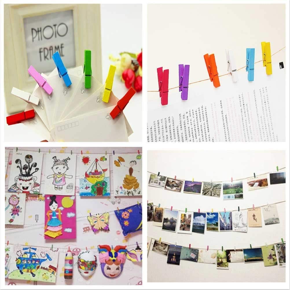 Wooden Clips for Photo Hanging & Home Decoration Pin Clips (Pack of 50) thumbnail 8