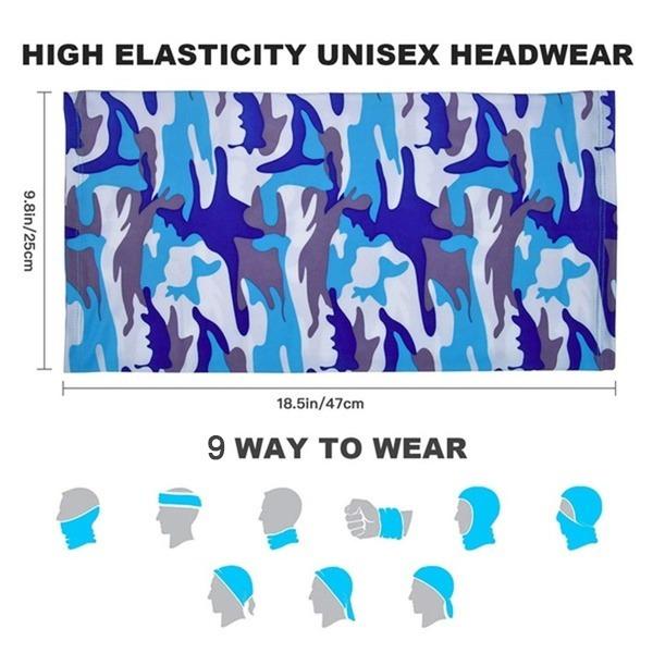 Multifunctional Unisex Neck Gaiter Headband for Dust & Sun Protection Headwear (Multicolor) thumbnail 8