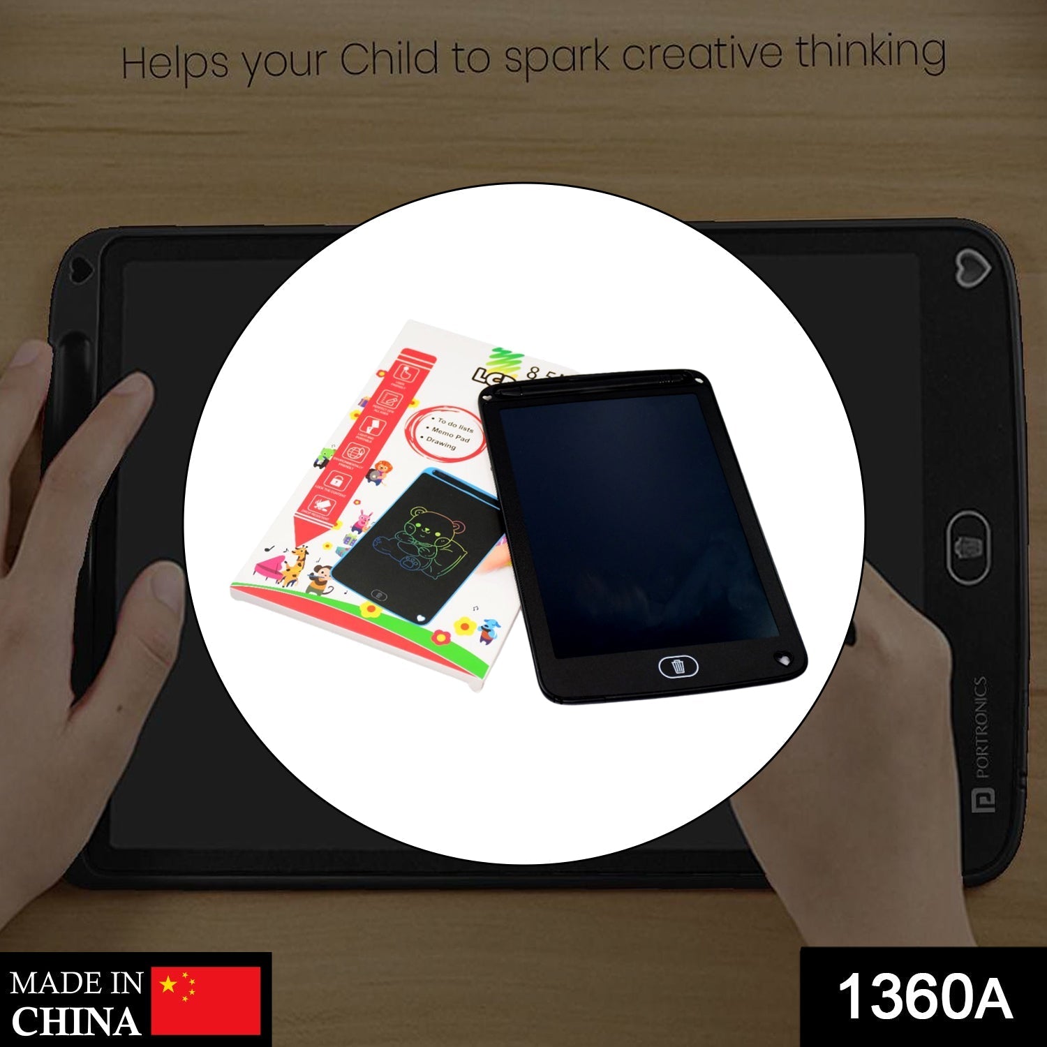 LCD PORTABLE WRITING PAD / TABLET FOR KIDS - 8.5 INCH thumbnail 2