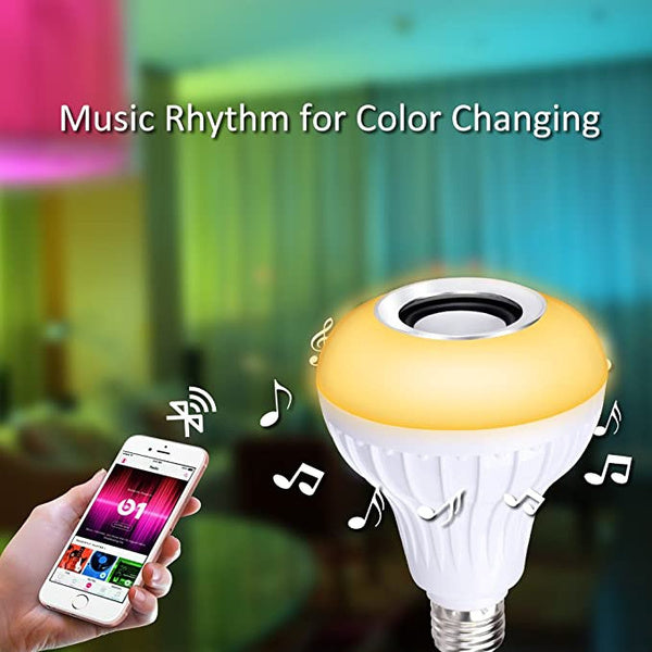 Wireless Bluetooth Sensor 12W Music Multicolor LED Bulb with Remote Controller thumbnail 2