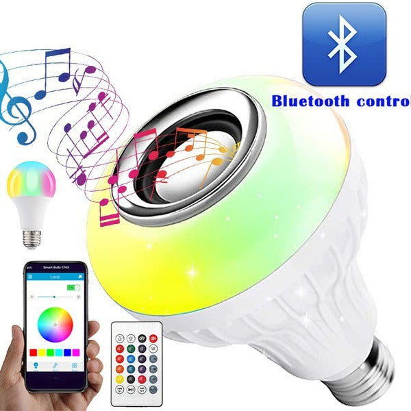 Wireless Bluetooth Sensor 12W Music Multicolor LED Bulb with Remote Controller thumbnail 4