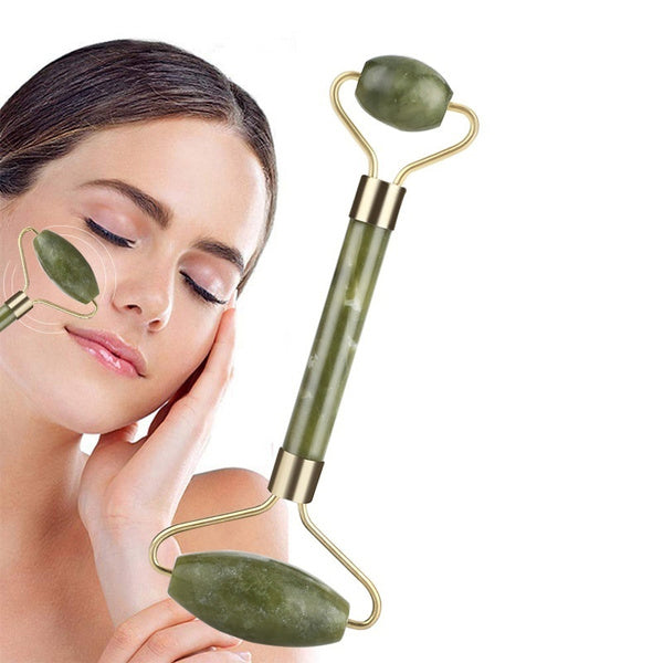 Smooth Facial Roller & Massager Natural Massage Jade Stone thumbnail 3