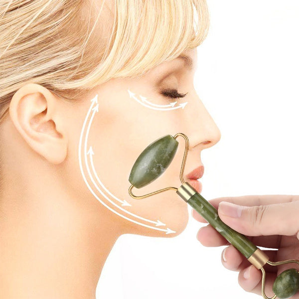 Smooth Facial Roller & Massager Natural Massage Jade Stone thumbnail 6