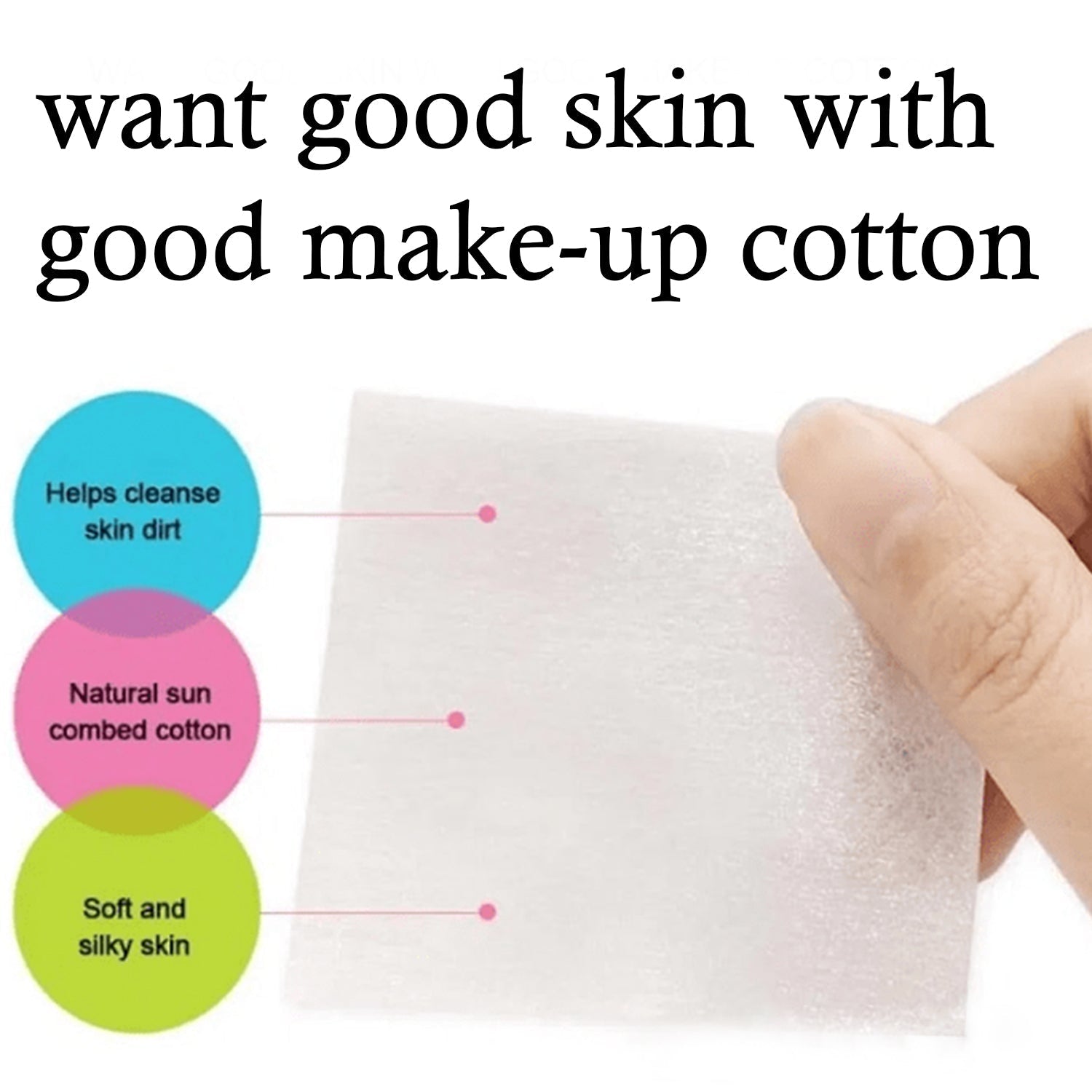 Cotton Makeup Remover Pads for Women Girls (Pack of 40) thumbnail 7