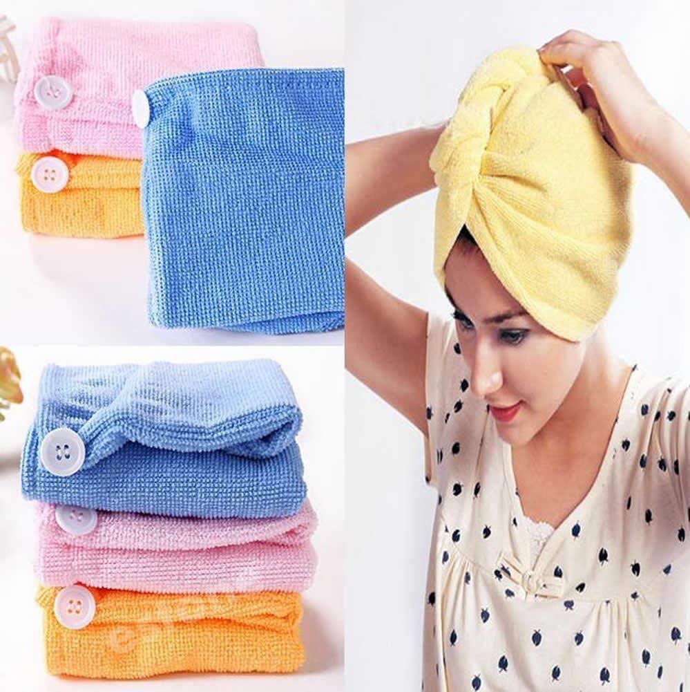 Quick Turban Hair-Drying Absorbent Microfiber Towel / Dry Shower Caps thumbnail 3