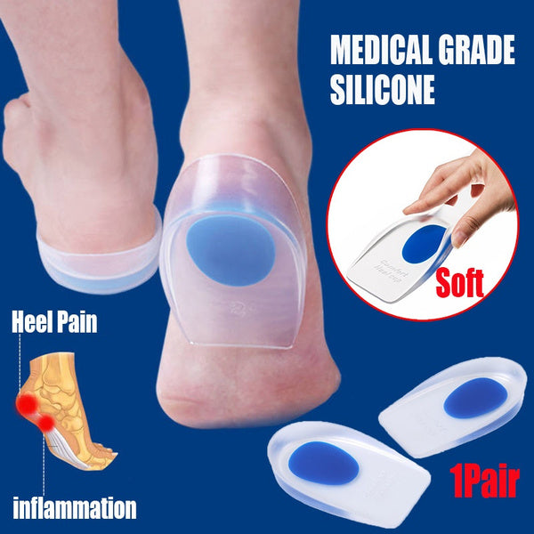Gel Heel cups Silicon Heel Pad for Heel Ankle Pain thumbnail 5