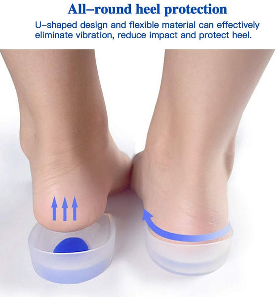 Gel Heel cups Silicon Heel Pad for Heel Ankle Pain thumbnail 8