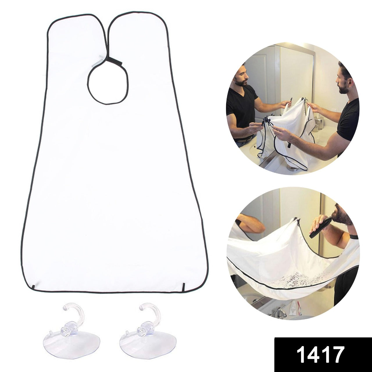 Beard Apron Hair Clippings Catcher Grooming Bib thumbnail 2