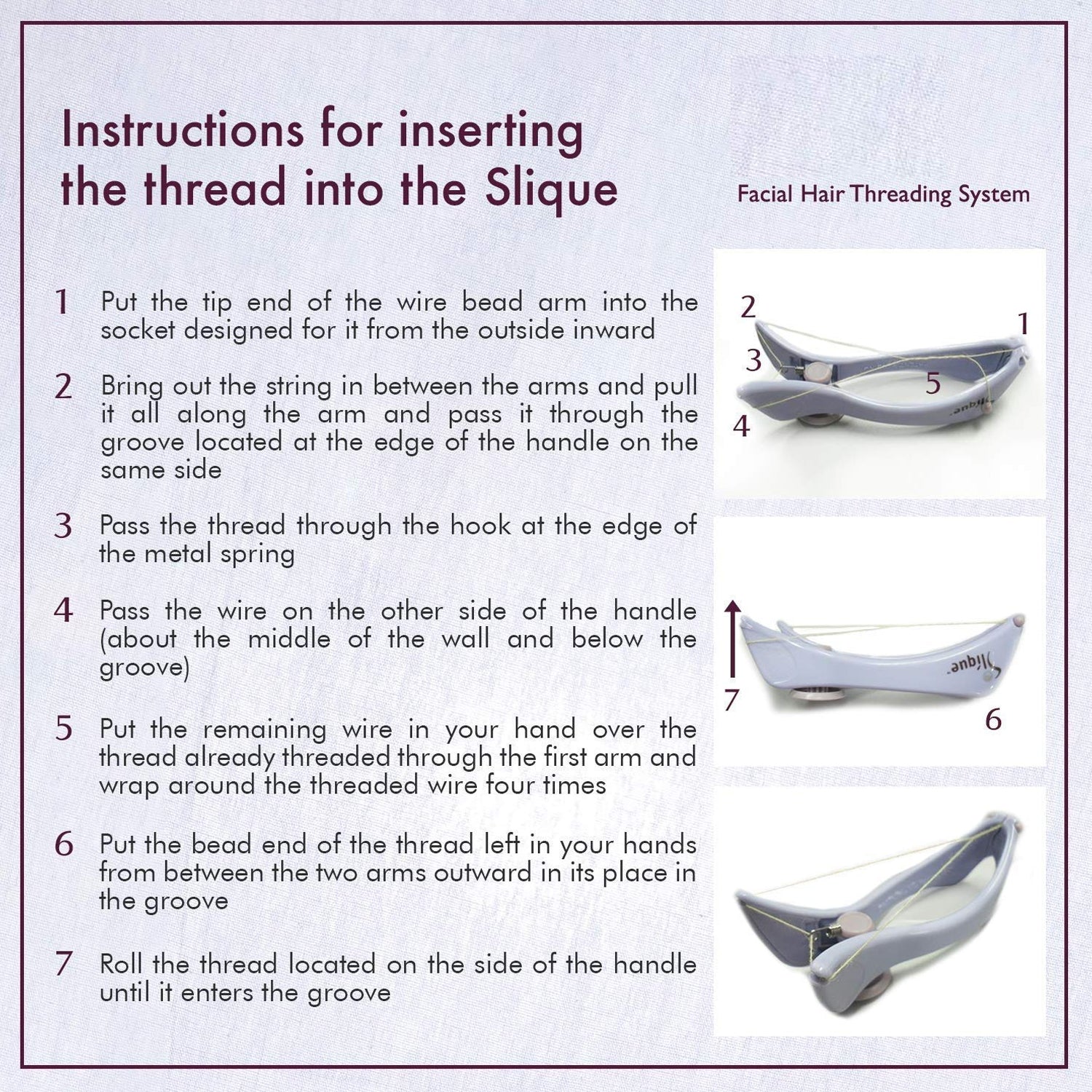 Slique Painless Hair Removal Threading Kit thumbnail 5