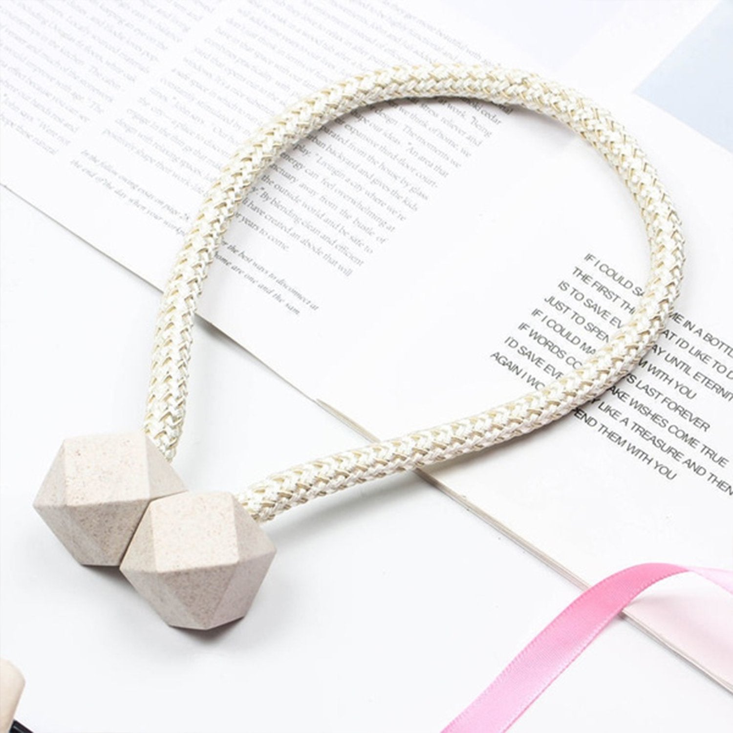 Home Magnetic Curtain Tiebacks, Straps, Buckle, Clips Rope Straps Window Curtain Bracket Decoration (2 Pc) thumbnail 4