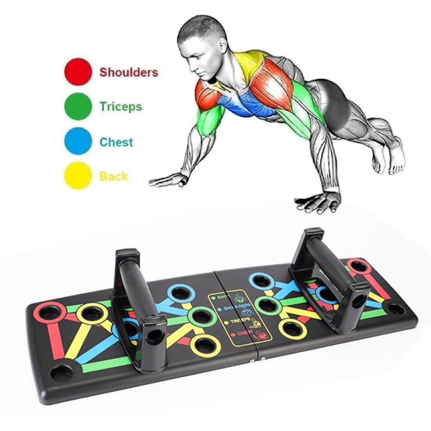 Portable Push Up Board System Body Building Exercise Tool thumbnail 3