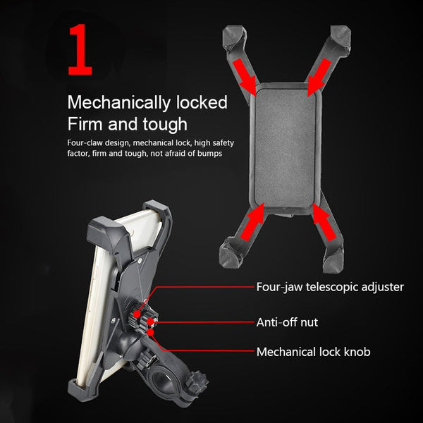 Bike Phone Mount Anti Shake and Stable Cradle Clamp with 360Ã‚Â° Rotation thumbnail 5