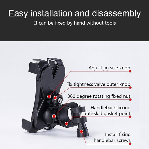 Bike Phone Mount Anti Shake and Stable Cradle Clamp with 360Ã‚Â° Rotation thumbnail 6
