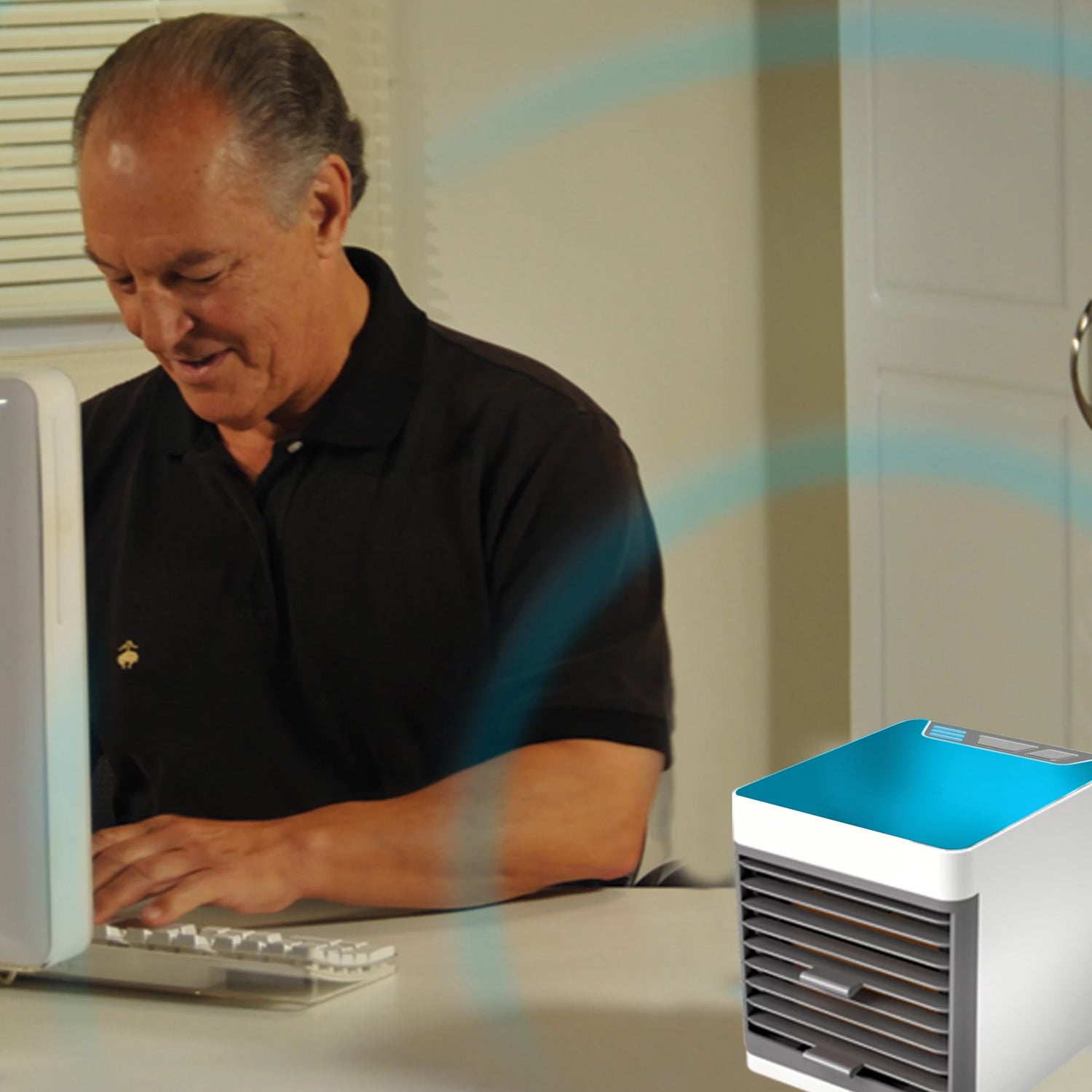 Mini Portable Air Cooler with LED Light & Water Fill thumbnail 6