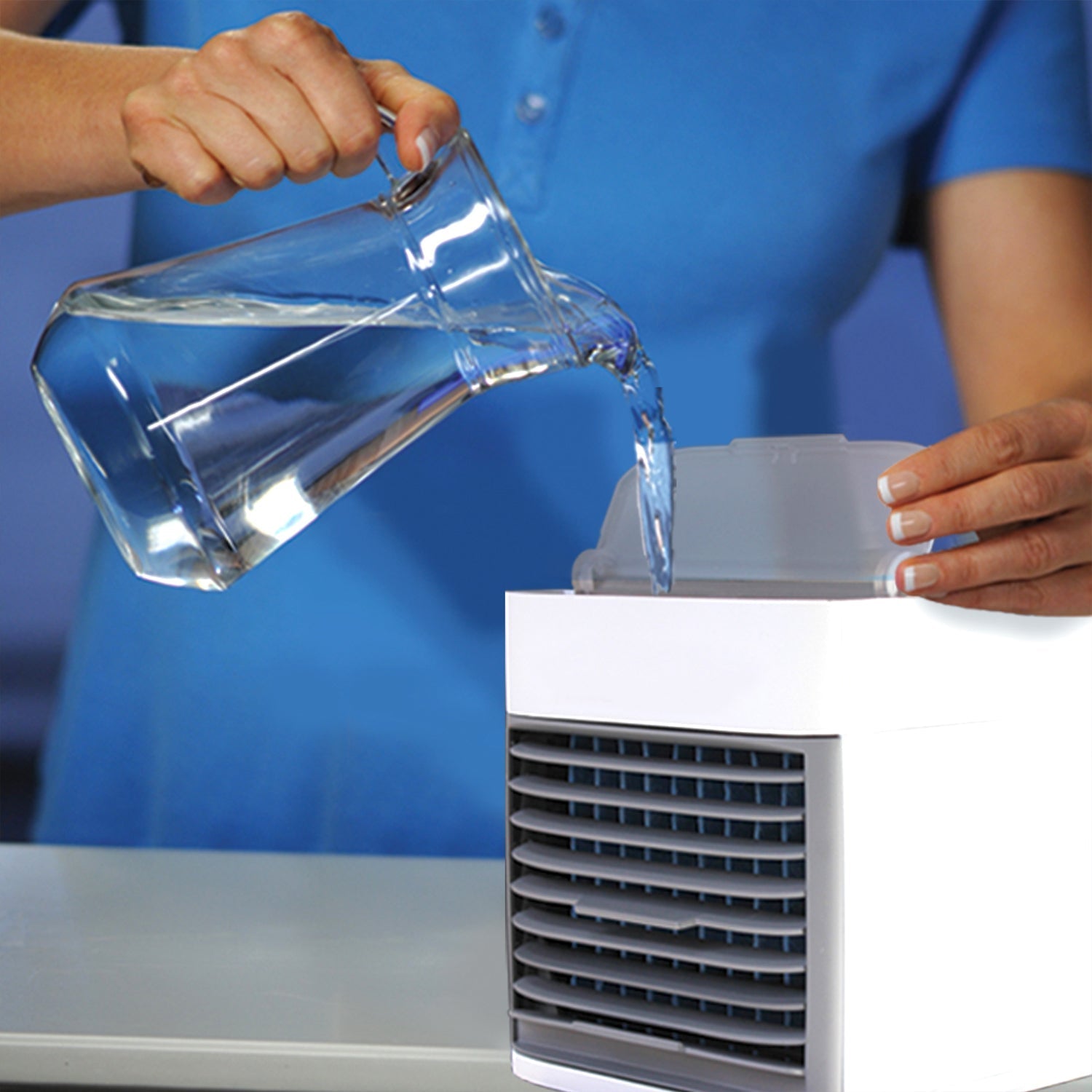 Mini Portable Air Cooler with LED Light & Water Fill thumbnail 8