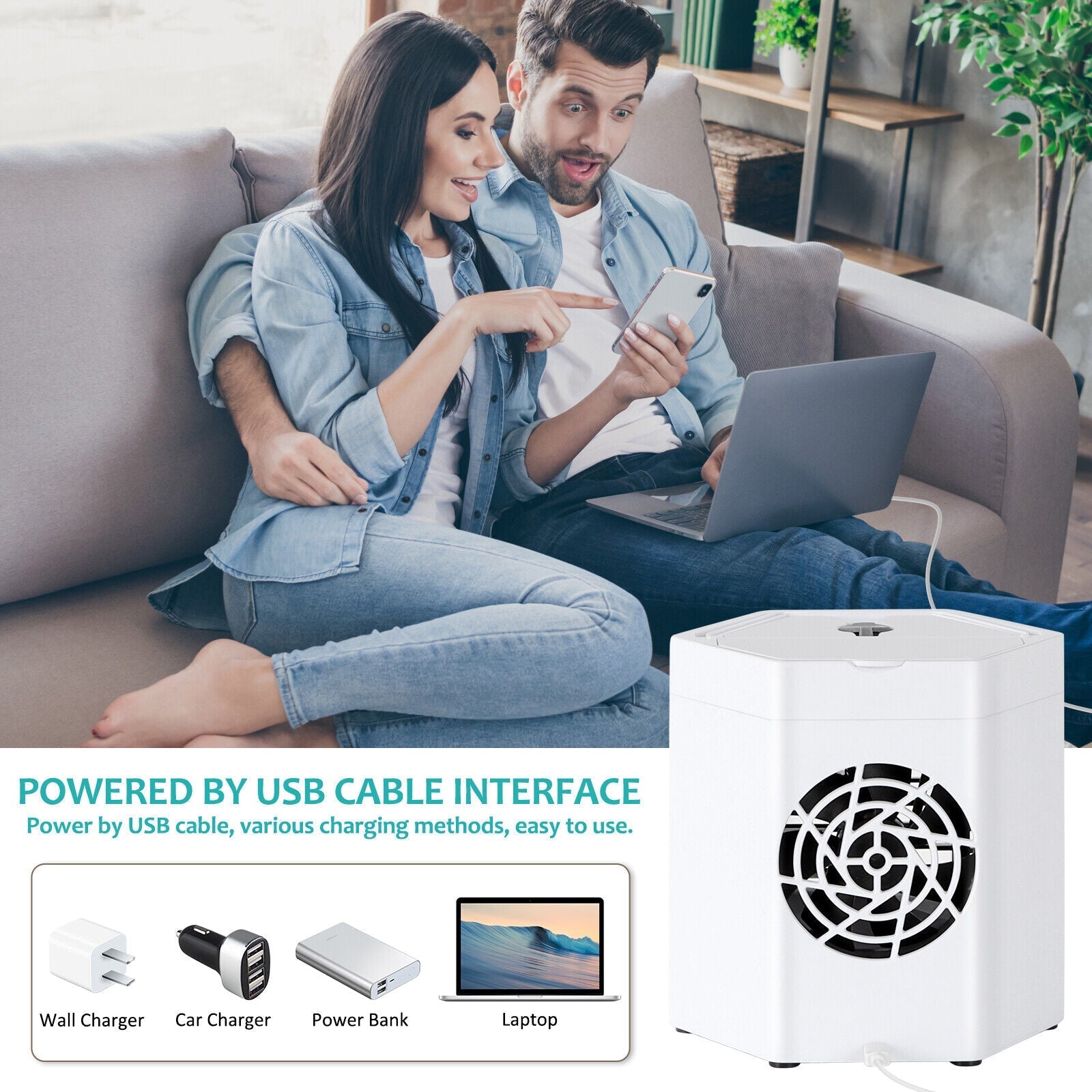 Mini Portable Arctic Air Cooler & Humidifier thumbnail 5