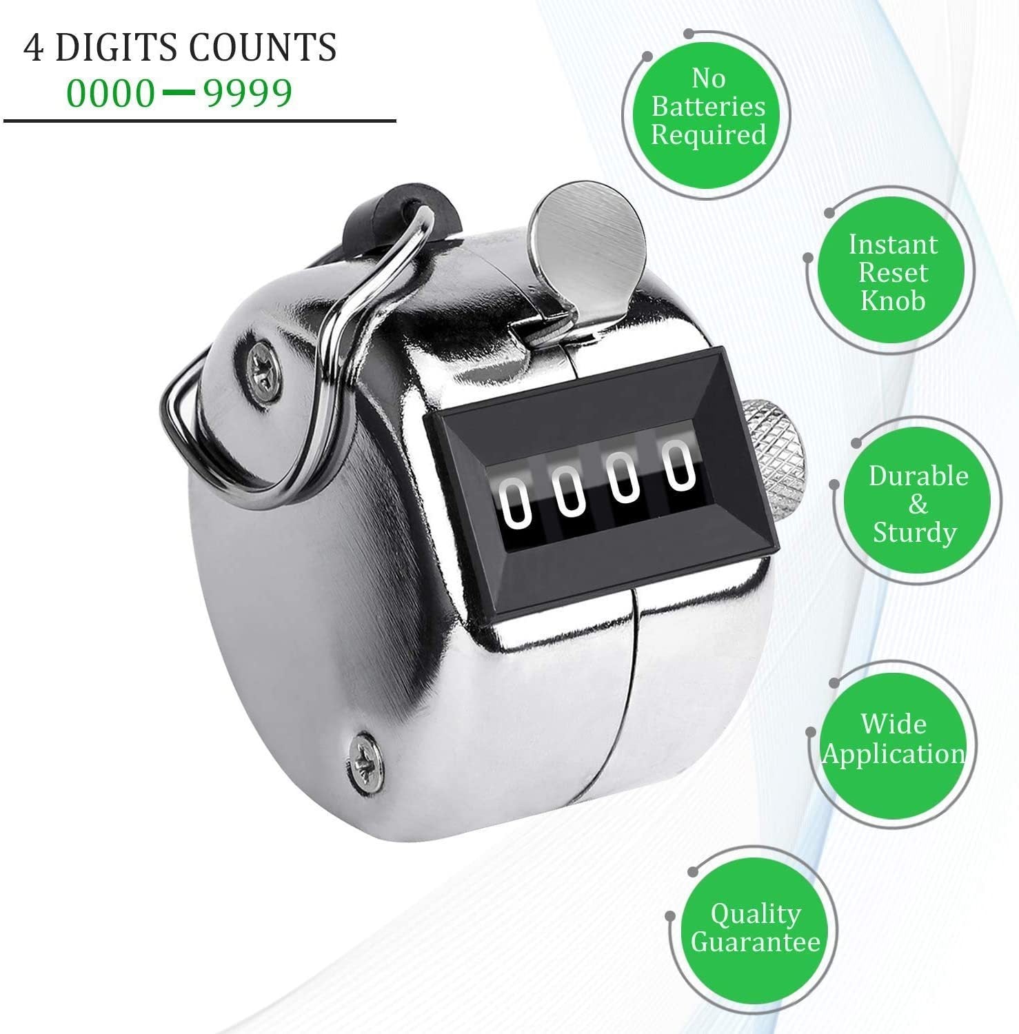 4 Digits Hand Held Tally Counter Numbers Clicker thumbnail 6