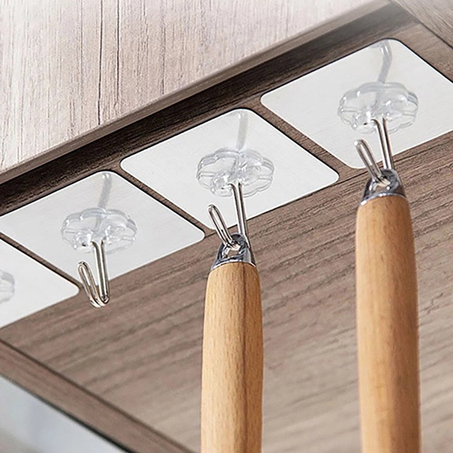 Multipurpose Strong Small Stainless Steel Adhesive Wall Hooks thumbnail 8